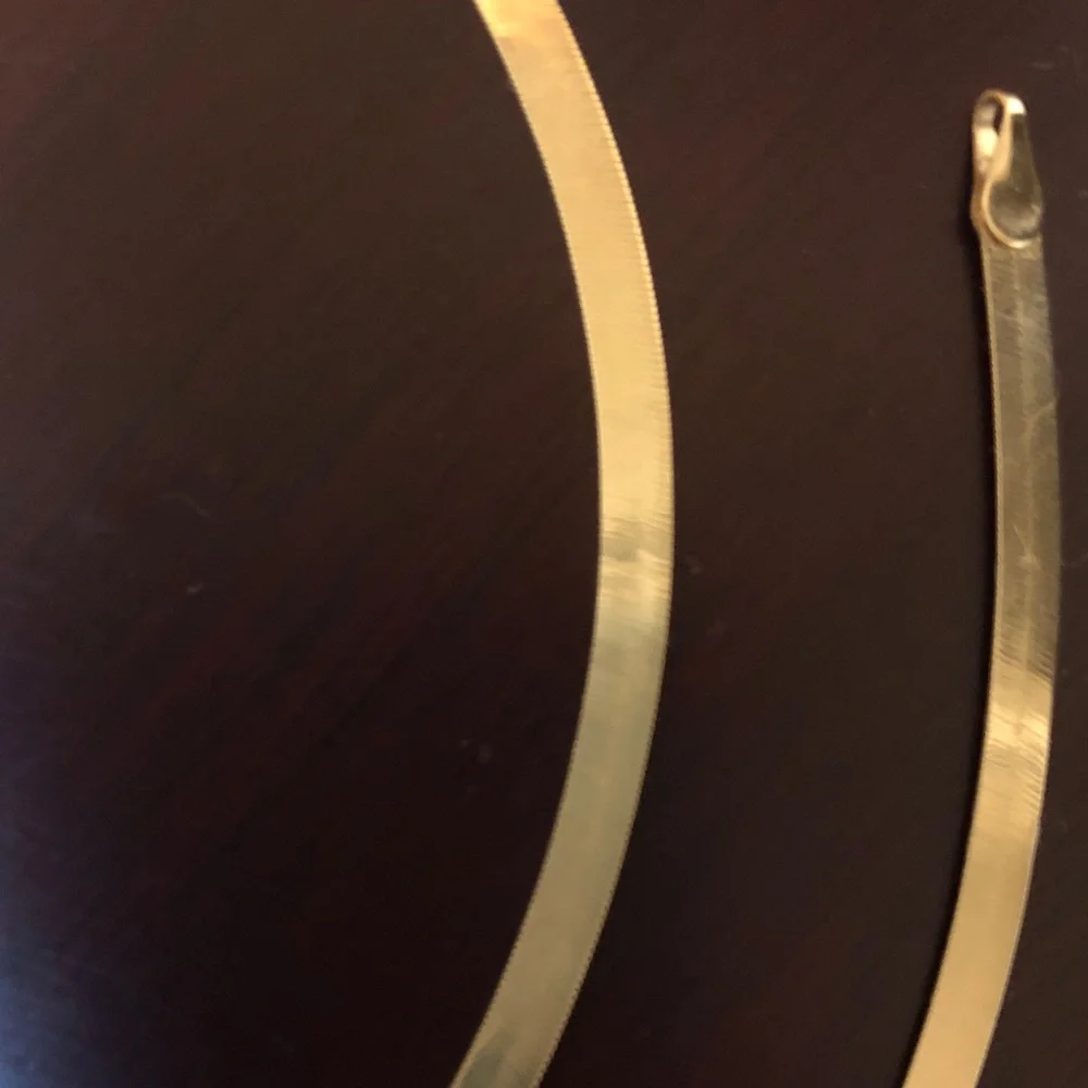 Unisex herringbone 14k necklace - Picture 9 of 16